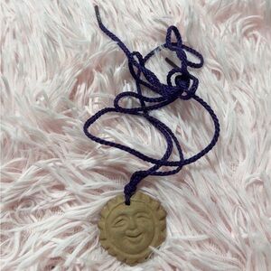 handmade sun pendant necklace